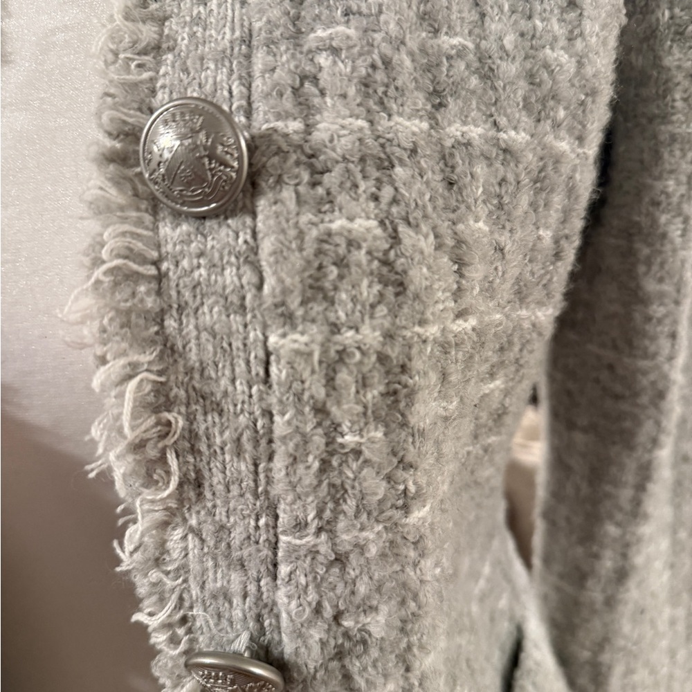 Express Gray Sweater/Jacket Button-Up Classic - image 4